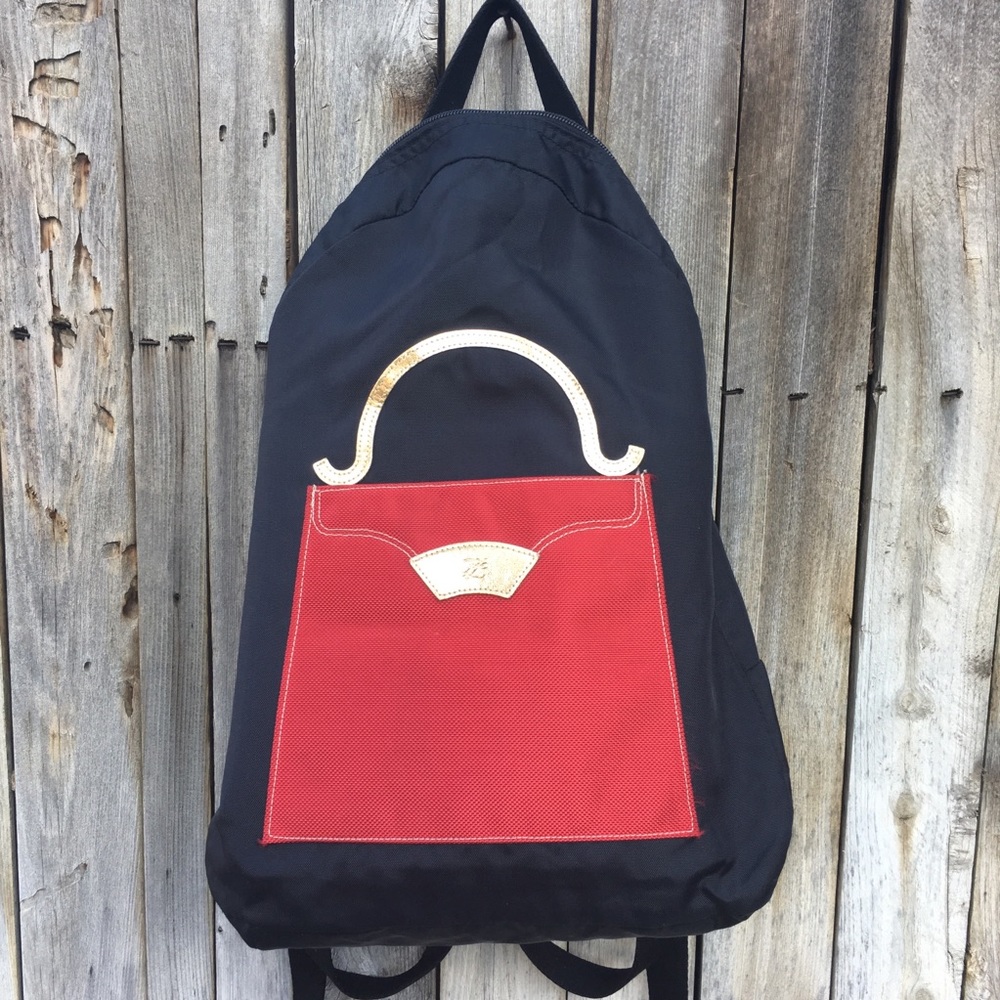 Karl Lagerfeld Vintage Reversible Backpack Nylon - Picture 1 of 8